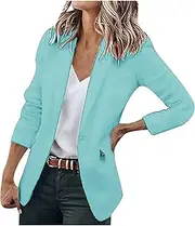 [Generic] Womens Dress Jackets Casual Blazer for Women 2024 Summer Fashion Work Office Suit Jackets Open Front Long Sleeve Lightweight Blazers