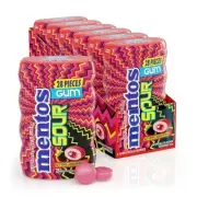 Mentos SOUR Sugar-Free Chewing Gum, Sour Strawberry 28 pcs ( 6pcs )