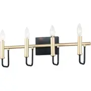 Maxim Lighting 10254BKGLD Sullivan 4 Light Black/Gold Wall Sconce Wall Light