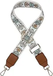 [Duwi] Wide Handbag&Purse Strap Jacquard Woven Guitar Style Replacement Strap Multicolor Canvas Adjustable Crossbody Bag Strap