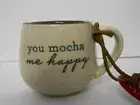 Demdaco Demitasse Espresso Cup Mini Coffee Mug Ornament "You Mocha Me Happy"