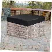 Fire Pit Cover Square, Elastic Stone Fire Pit Cover Fit for 52-56 Inch