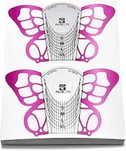 KADS 100pcs Butterfly Nail Forms Nail Art Tips Guide Stickers for Acrylic UV Gel Nail Extension Forms Nail DIY Tools