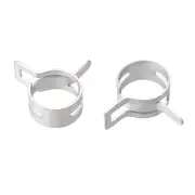 Steel Band Clamp 21mm Hose Tube Spring Clips Clamp Silver Manganese Steel 5Pcs