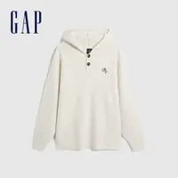 在飛比找蝦皮商城優惠-Gap 男裝 Logo連帽針織毛衣-米黃色(718686)