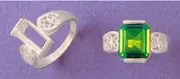 11mm Filigree Tourmaline St Silver Ring Setting Size 7