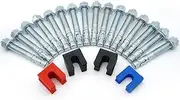 52 Pcs Car Lift Install Kit Including 16 Pcs M20 (3/4") x 5-1/2" Wedge Anchor Bolts and 36 Pcs Leveling Shims (1/16",1/8", 1/4" Thickness each 12 Pcs) For 2 Post 4 Post Car Lift Leveling Installation