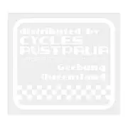 Madison - Distributed by CYCLES AUSTRALIA decal - WHITE - old school bmx