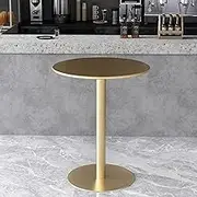 Metal Round Bar Table, Gold High Top Table | Kitchen Dining Table, Small Sofa End Table Accent Table Snack Table for Cocktail Bar Pub Bistro Parties, Weddings(40x50cm)