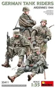 Model Kit Figure Military Soldati Miniart German Tank Riders Ardennes 19