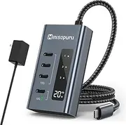 Minisopuru Powered USB C Hub with 4 Ports, 10Gbps USB-C to USB-C Hub, Supports Data and Charging (Not Support Video), USB-C Hub Multiport Adapter for MacBook Air/Pro, iMac, iPad etc.