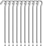 10PCS Aluminum Tent Stakes with Hooks for Outdoor Camping & Travel