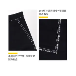 Dickies女款黑色Dickies100週年織帶設計褲管反摺短褲|DK010240BLK