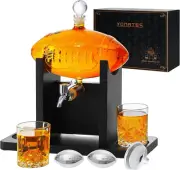 Football Whiskey Decanter Set for Men, Football Gifts for Men, 47Oz Liquor Decan