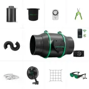 2025 Mars Hydro 4" 6" Ifresh Smart Inline Ducting Fan and Carbon Filter Combo Ve