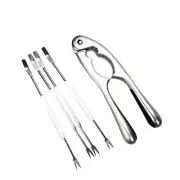 Stainless Steel Nuts Cracker Seafood Nutcracker Tool Walnut Pecan Shellfish C...