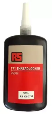 RS Pro T71 RED THREADLOCKER ADHESIVE 250ml Medium Viscosity, 24h Cure Time