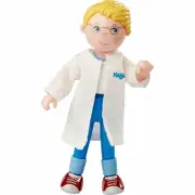 HABA Little Friends Veterinarian Andreas 4.5" Dollhouse Toy Figure with Lab Coat