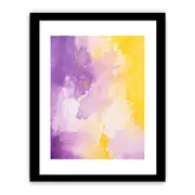 Yellow Purple Abstract Framed Art Framed print Art Poster