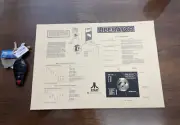 ATARI Liberator Upright Back Door Sheet New Atari Part ST-209-1. 1st Printing