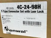 Fenwal 4C-24-98H Y-Type Connector Set with Luer Lock 48 Units New Sealed