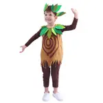 兒童卡通自然樹服裝男孩女孩派對角色扮演裝扮套裝萬聖節角色扮演服裝兒童嘉年華服裝