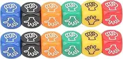 Board Game Dice, Finger Guessing Game Dice, 6-Sided Family Games Fun Dice, Set of 12 Party Game Dice, Rock Paper Scissors Dice for Family Nights