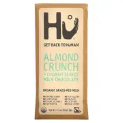 Hu Kitchen Organic Milk Choco Almond Crunch Coconut Flake Bar 2.1 Oz Pack Of 4