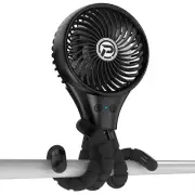 KITWLEMEN Baby Stroller Fan, Oscillating Clip on with Tripod, 11Hour Battery ...