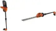 18V Lithium-Ion 20cm Pole Pruner Kit 2.0Ah and BLACK+DECKER 18V Lithium-Ion 43cm Pole Hedge Trimmer Kit 2.0Ah
