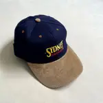 澳洲城市 SYDNEY AUSTRALIA BASEBALL CAP 棉質斜紋布麂皮 電繡 棒球帽 老帽 VINTAGE