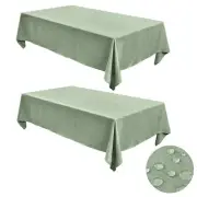 Fitable Linen Tablecloths for Rectangle Tables Water & Stain Resistant Farmho...