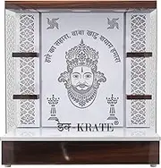 Deckrate Wooden Temple White LED Light for Home and Office | Home Temple | Puja Mandir |Wall Hanging & Table Top Home Mandir(DESIGN 43) (30 x 36 x 16 INCH)