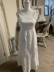 White Peasant Dress Maxi French American Eagle