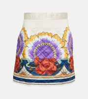 [La DoubleJ] La DoubleJ Edie printed quilted twill miniskirt UK 6 multicoloured