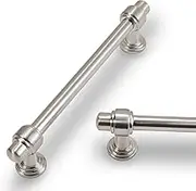 POVEFONK 10 Pack 5 inch Brushed Satin Nickel Kitchen Cabinet Handles Cabinet Pulls Sliver Drawer Pulls Kitchen Cabinet Hardware Dresser Handles