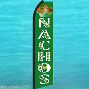 NACHOS Green SWOOPER FLAG Tall Flutter Feather Vertical Advertising Sign Banner