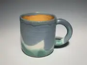 Handmade ceramic mug hand painted pottery functional art