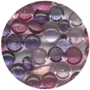 1 Bottle Flat Back Orchid Mix Acrylic 6mm Round Cabochon Drops *