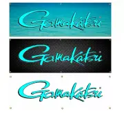 GAMAKATSU HOOKS LURES FISHING BANNER BASS BOAT MAN CAVE DECAL STICKER GRAPHIC