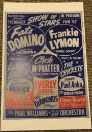 Show Of Stars Fats Domino Frankie Lyman Music Poster 11 x 17 (15)