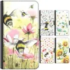 Personalised Initial Phone Case For iPhone 14/13/12 Flower Bee PU Leather Cover