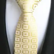 Men's tie lattices Yellow high Fashion Leisure