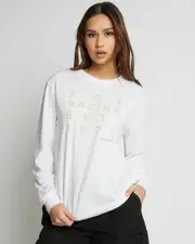 [Fox] Fox Women's Est.1974 Long Sleeve T-Shirt in White Size XS XS White