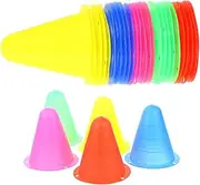 JOINPAYA 30Pcs Colorful Roller Skating Training Cones Durable Agility Markers for Soccer Basketball Outdoor Sports for Obstacle Courses Games