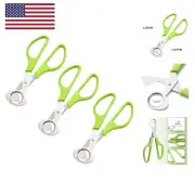 3Pcs Quail Egg Cutter Scissors Kitchen Egg Shears Tool Green