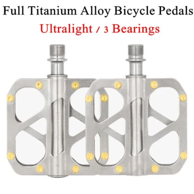 Promend Ultralight MTB Road Bike Pedals 3 Bearings Full Titanium Bicycle Pedals