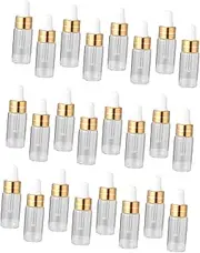 50pcs 3ml Glass Dropper Bottle Essential Oil Holder for Travel Business Sports Outdoor Leakproof