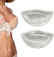 [CRE-BILITY] Conolu Clear Silicone Bra Inserts - Triangle Gel Breast Inserts Enhancers Waterproof Push Up Pads Bra for Bikini Swimsuit, Clear, Small-Medium