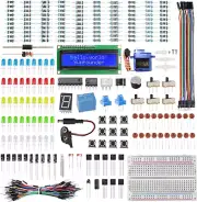 Electronics Fun Kit with 1602 LCD Module, Breadboard, LED, Resistor for Arduino